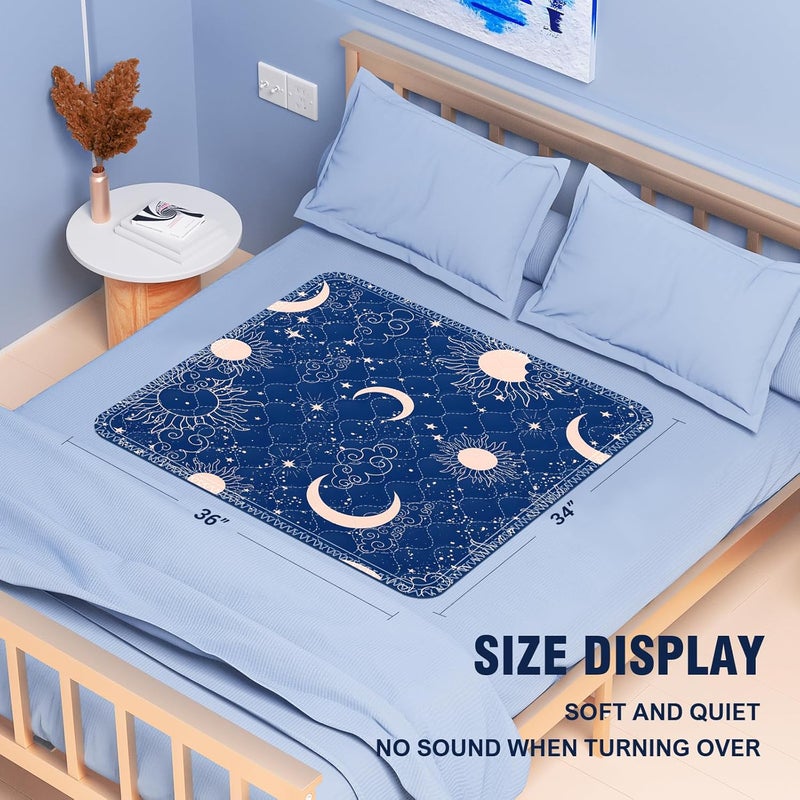 MILDPLUS Printed Washable Bed Pads 34"X36" Reusable Underpads Waterproof Mattress Protector Incontinence Bed Pads Pee Pads for Adults, Kids or Pets (Navy Blue) - Image 2
